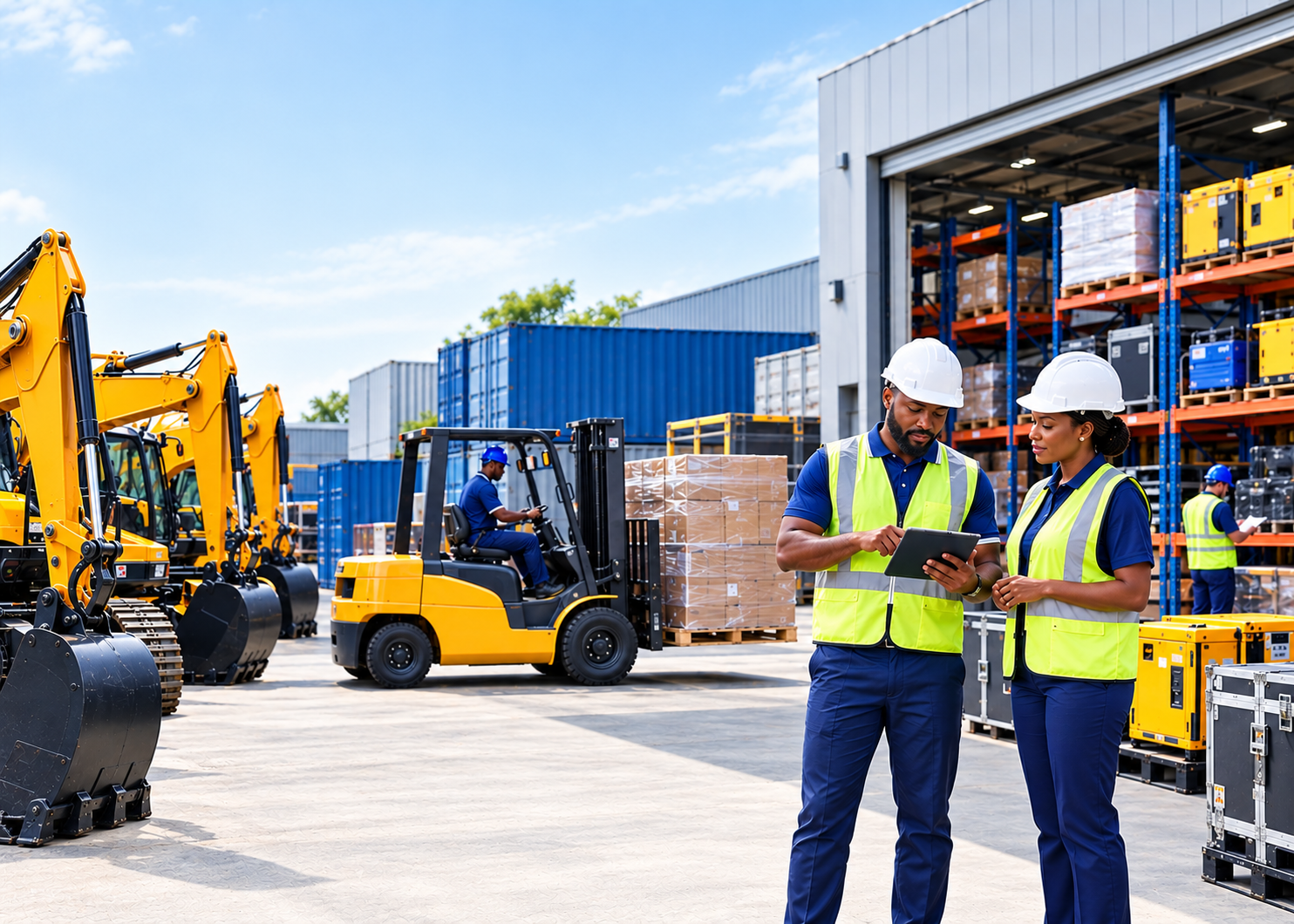 HGL team coordinating equipment and storage